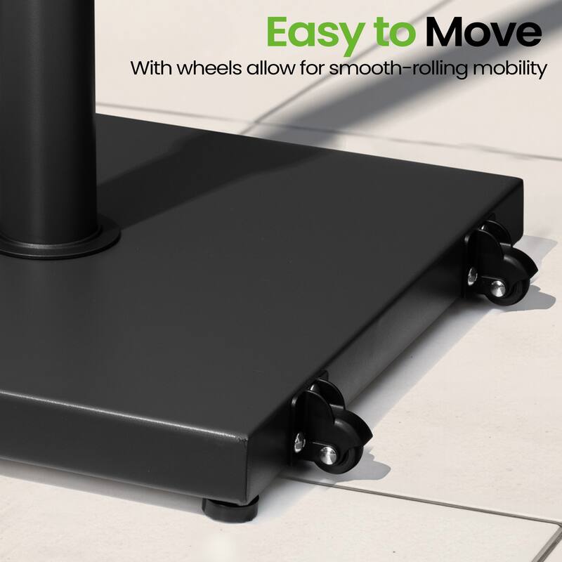 45LBS Outdoor Patio Square Concrete Market Umbrella Base Stand with Wheels