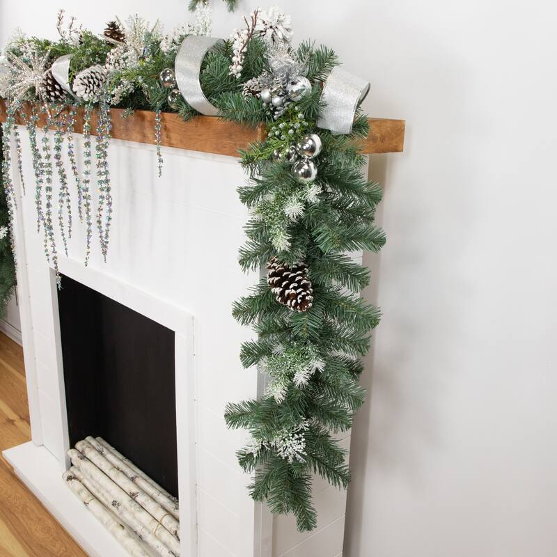 9' x 12" Colorado Blue Spruce Artificial Christmas Garland, Unlit