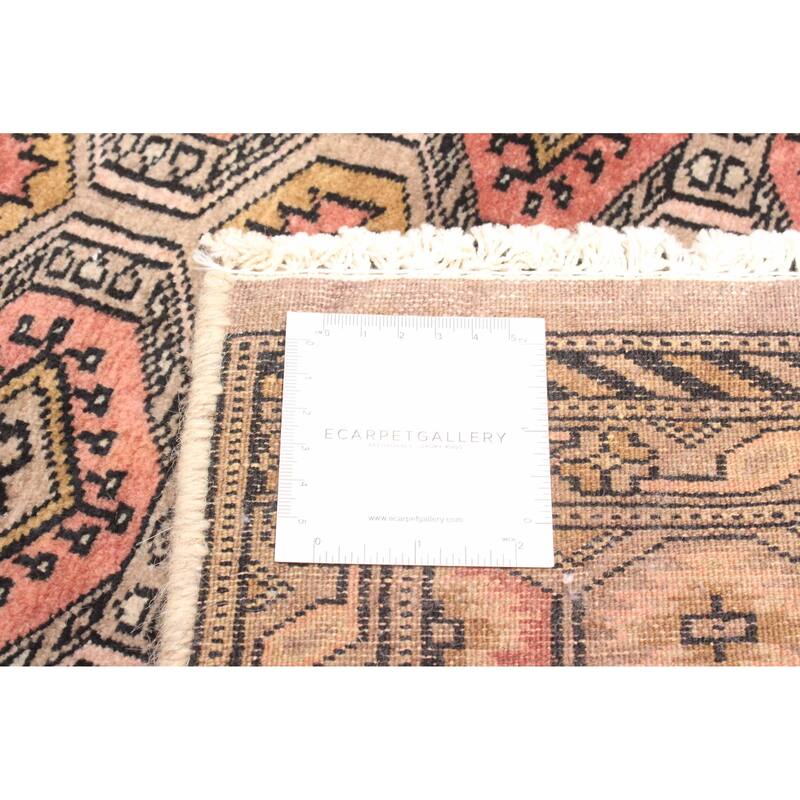 ECARPETGALLERY Hand-knotted Finest Peshawar Bokhara Khaki Wool Rug - 2'7 x 3'7