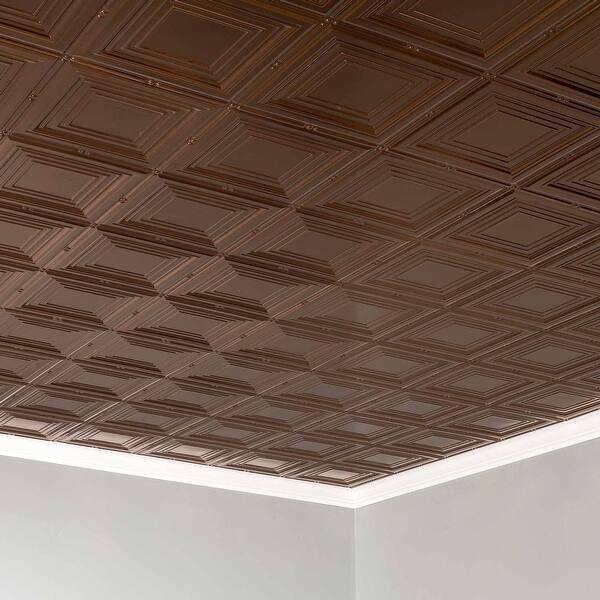 Shop Acp G78 Fasade 48 X 24 Vinyl Glue Down Ceiling Tile