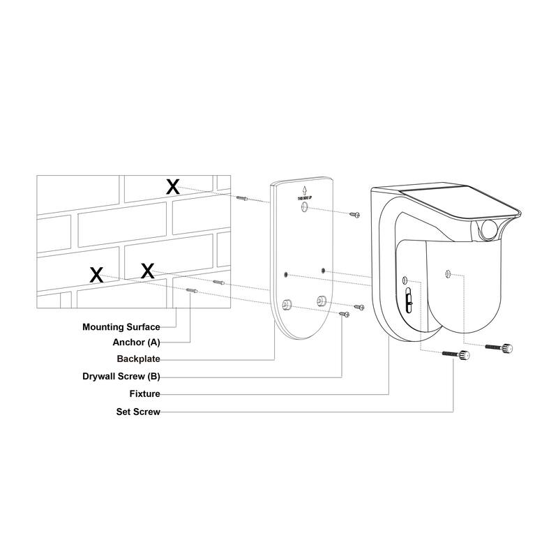 Vaxcel Lighting T0724 Outdoor Security 7" Tall LED Outdoor Wall Sconce