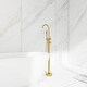 preview thumbnail 31 of 54, Freestanding Double Handle Clawfoot Tub Faucet - 8" x 47" Gold