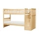 preview thumbnail 3 of 4, Catherine Twin over Twin Bunk Bed, Storage Step, Natural Brown, Solid Wood
