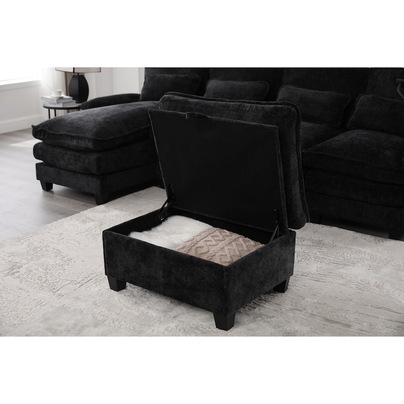 GDFStudio - Lara 106" U Shape Sectional Sofa Cloud Couch for Living Room