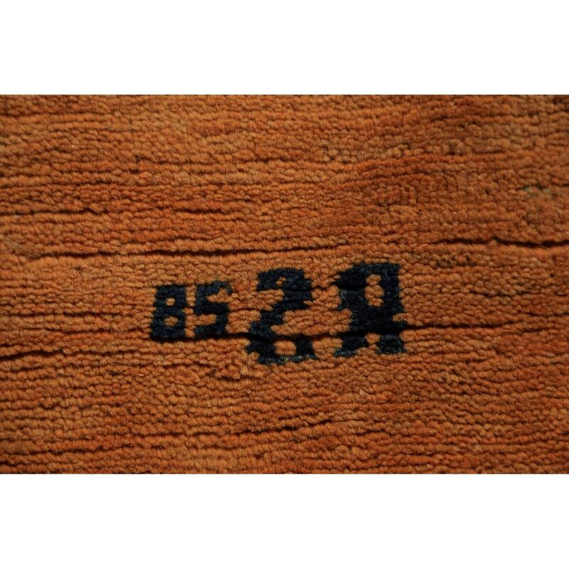 Gabbeh Modern Oriental Rug Handmade Stripe Tribal Wool Carpet - 4'10" x 5'10"