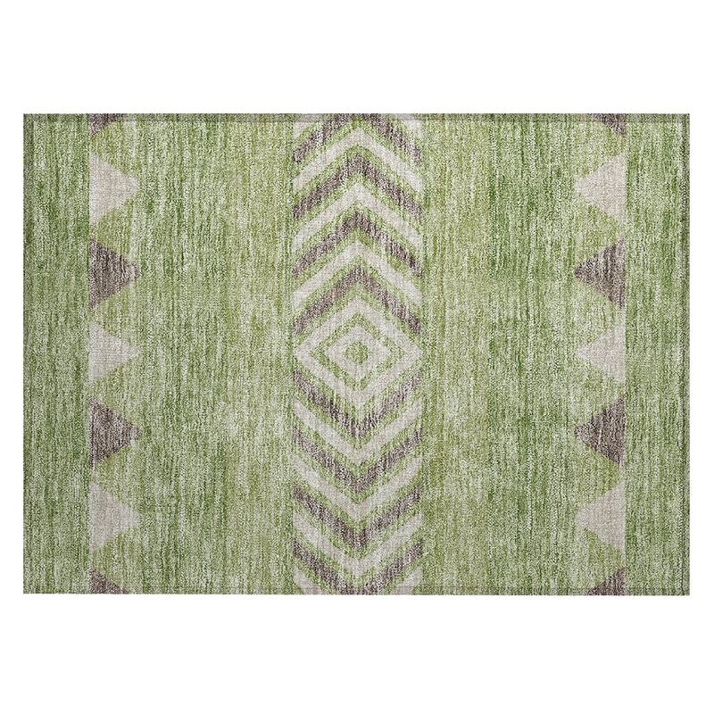 Machine Washable Indoor/ Outdoor Global Boho Chantille Rug