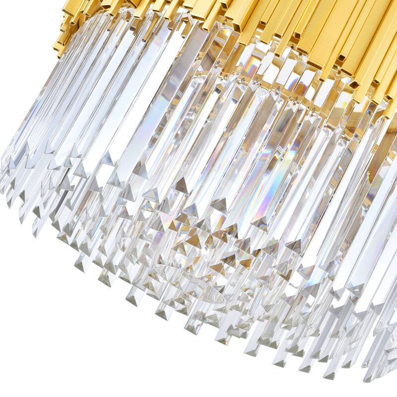Deco 7 Light Down Chandelier With Medallion Gold Finish - Medallion Gold