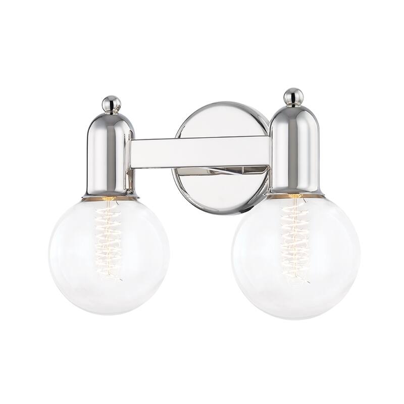 Mitzi by Hudson Valley Bryce Bath Bracket - 2 Lights - Polished Nickel