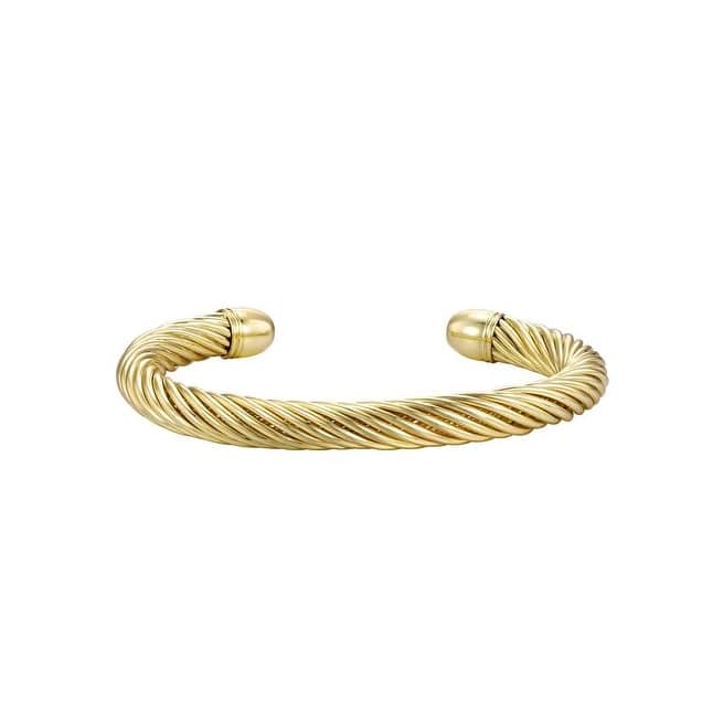 Victoria Townsend Gold Plated Rope Design Cuff Bracelet