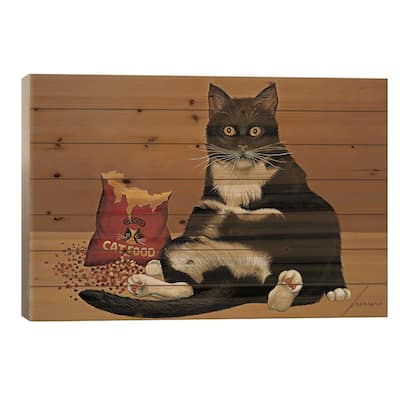 Felini Bean Birkenseer Print On Wood by Lowell Herrero - Multi-Color