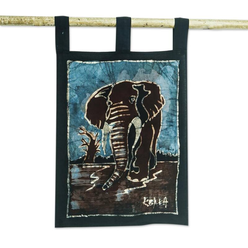 Novica Handmade Walk The Land Batik Cotton Wall Hanging
