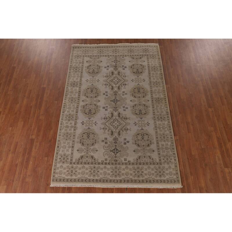Earth Tone Oushak Oriental Area Rug Handmade Living Room Wool Carpet - 6'0"x 9'0"