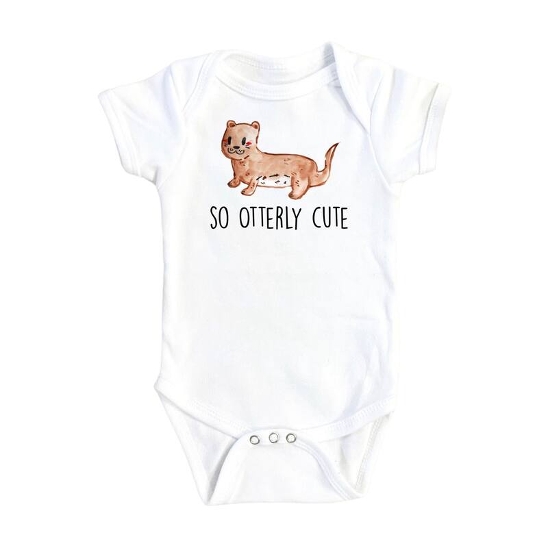 Otter Cute - Baby Boy Girl Clothes Infant Bodysuit Funny Cute Newborn - Natural - Newborn