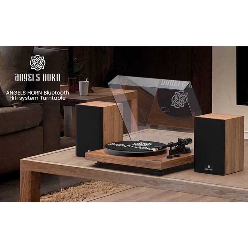 Hi-Fi System Bluetooth Turntable with Stereo Bookshelf Speakers