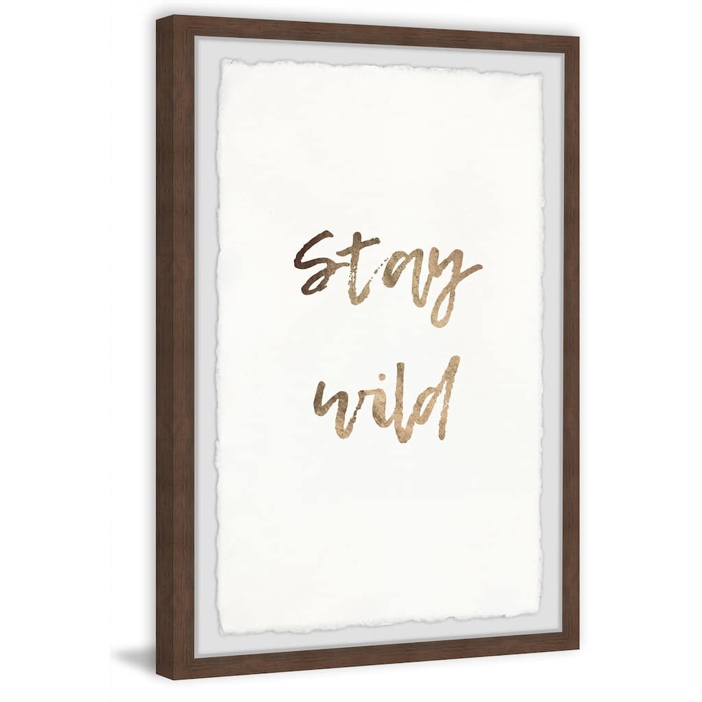 Stay Wild Framed Wall Art, Elegant Home Touch - Sophisticated Artwork for Refined Décor