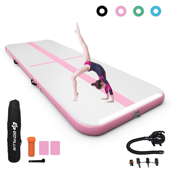 Goplus 16.4FT Air Track Inflatable Gymnastics Tumbling Mat w Pump