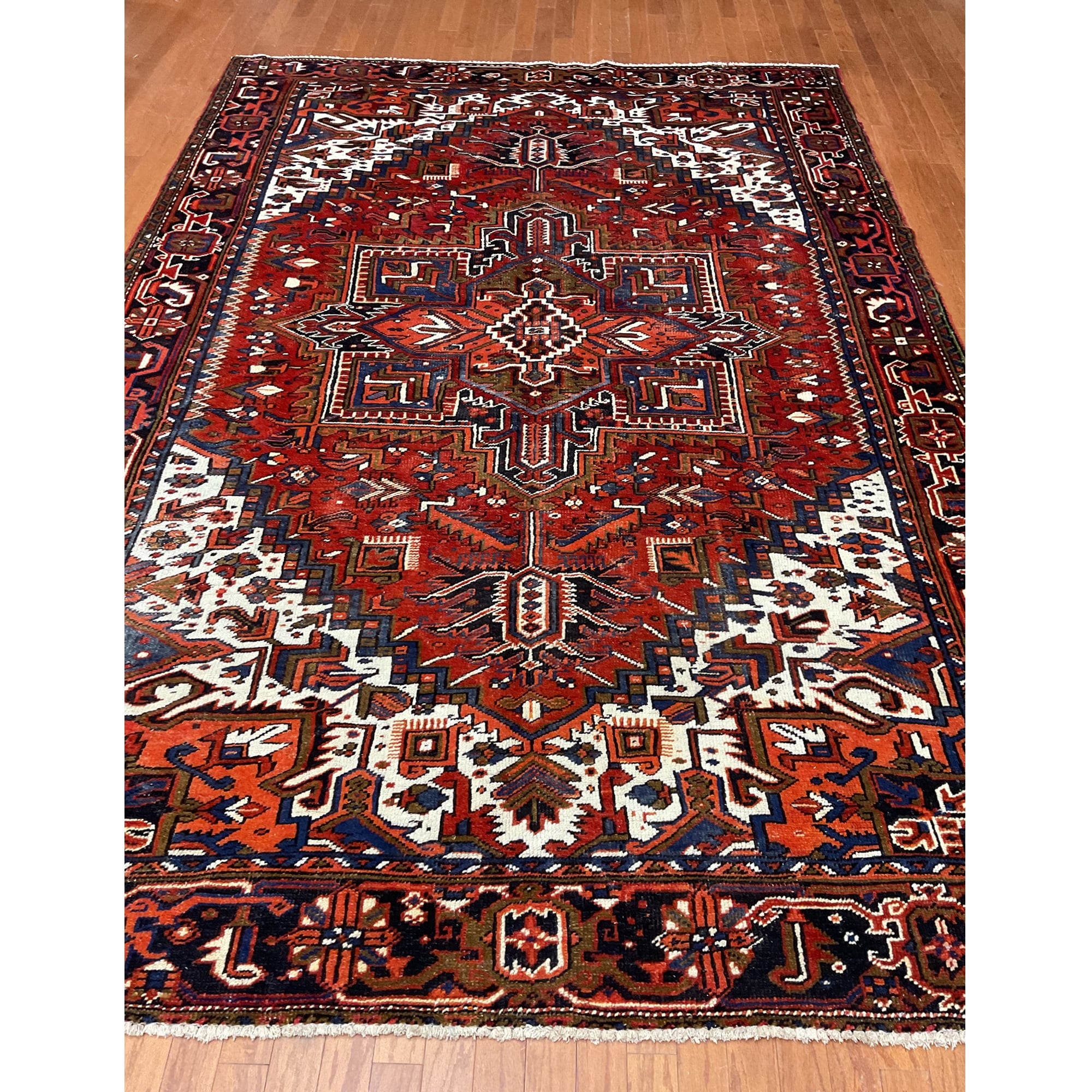 HERAT ORIENTAL Handmade Fine Heriz Wool Rug - 7' x 11'