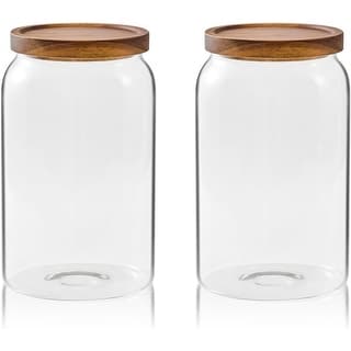 Large Glass Candy Jars with Wooden Lids - Bed Bath & Beyond - 39467200