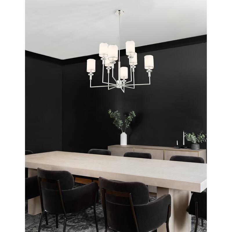 Crystorama Lighting Group HAT-478 Hatfield 8 Light 33" Wide Crystal