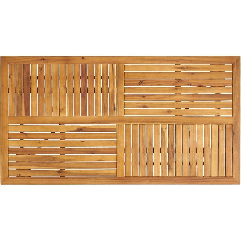 Christopher Knight Home - Arden Rustic 7-Piece Acacia Wood Outdoor Dining Table Set with Rope Woven Dining Chairs and Cushions