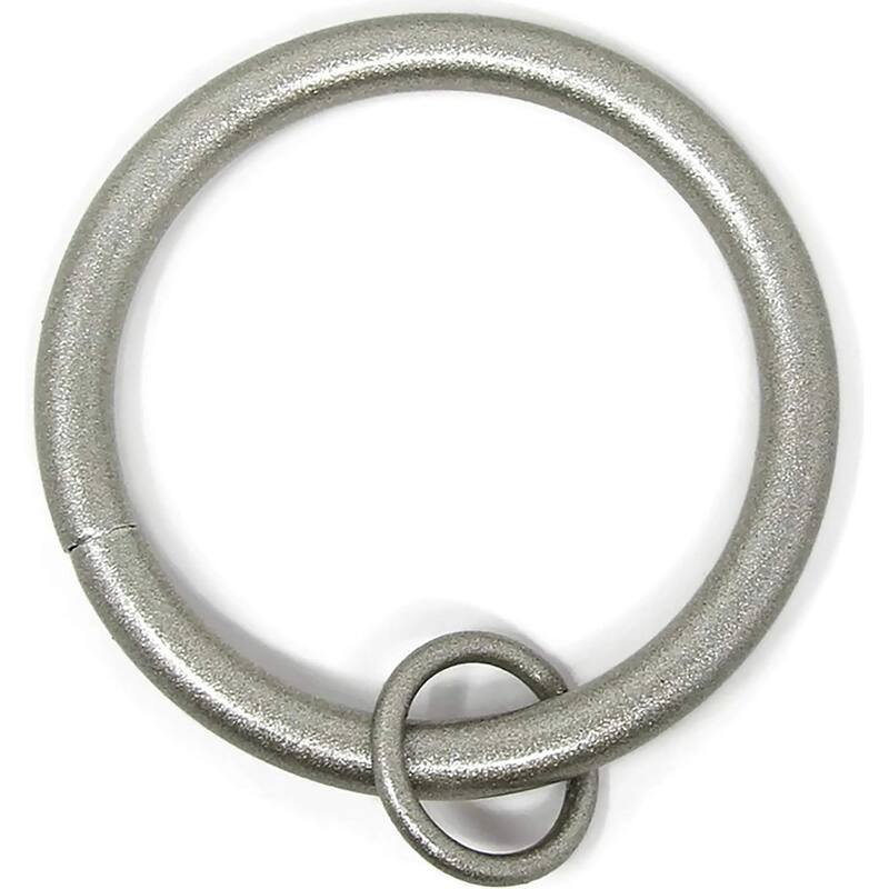 Set of 14 Solid Metal Window Drapery Curtain Panel Ring with Eyelet, 1.5" Inner Diameter, Fits Up to 1.25" Rod