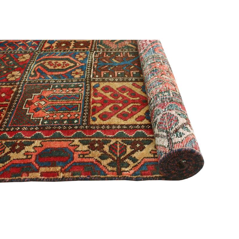 Fine Vintage Bakhtiari Nicolette Red/Brown Rug - 6'5" x 9'4"