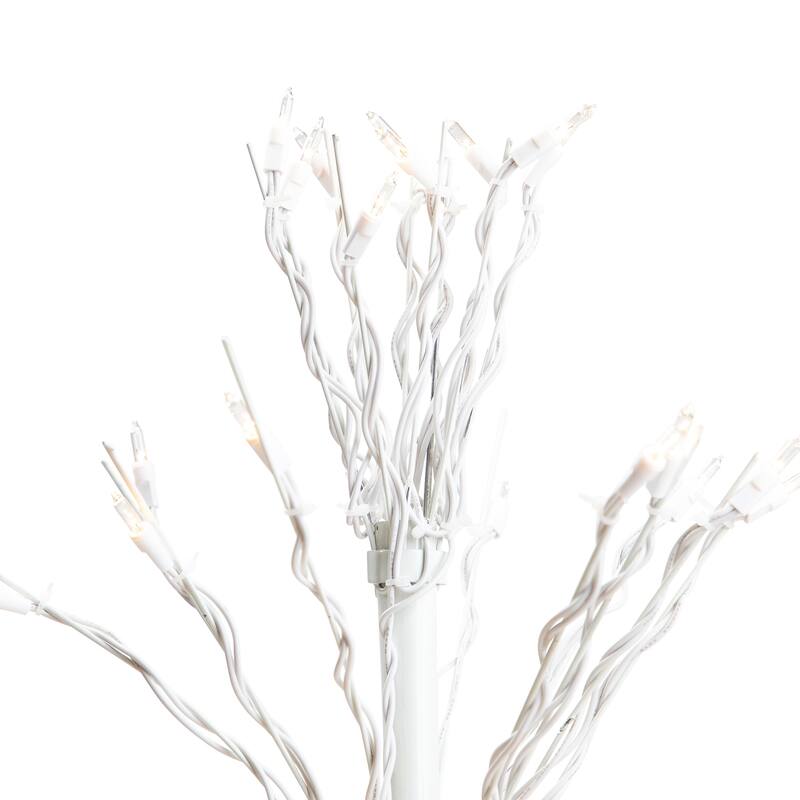 4' Pre-Lit Cascade Twig Tree Outdoor Christmas Decoration Clear Lights