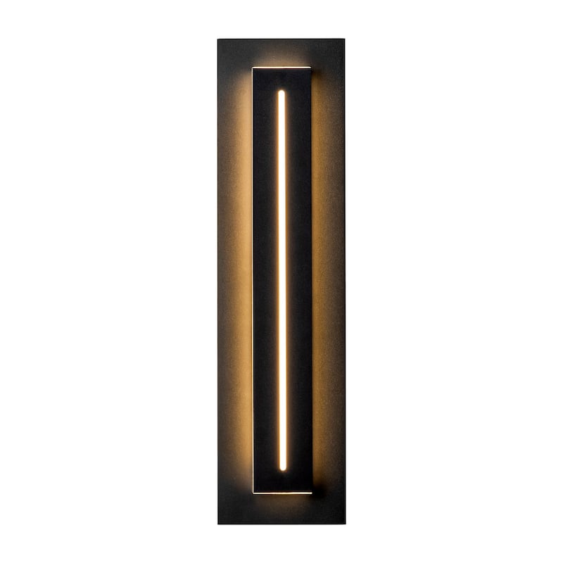 18 in. Industrial Black Aluminum Rectangular Integrated LED Waterproof IP54 Outdoor Wall Sconce