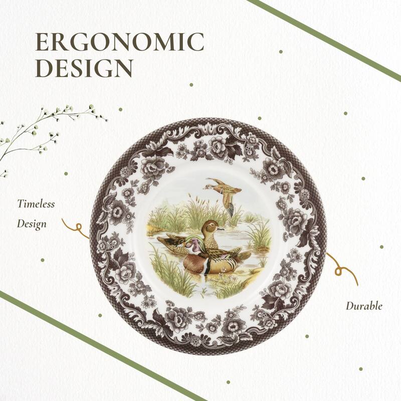 Spode Woodland Luncheon Duck Motif Plate