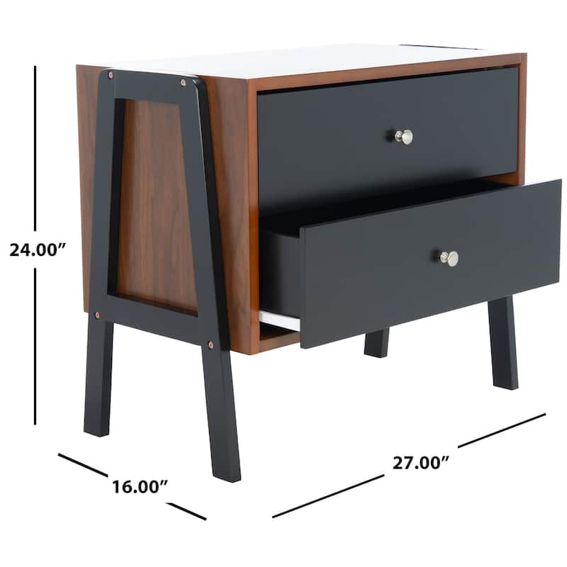 SAFAVIEH Jasmyn 2-Drawer Accent Table Nightstand