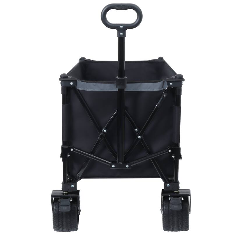 Foldable Garden Cart With Heavy-Duty Wheels & 480lbs Load Capacity,Portable Utility Wagon For Camping,Sports,Groceries