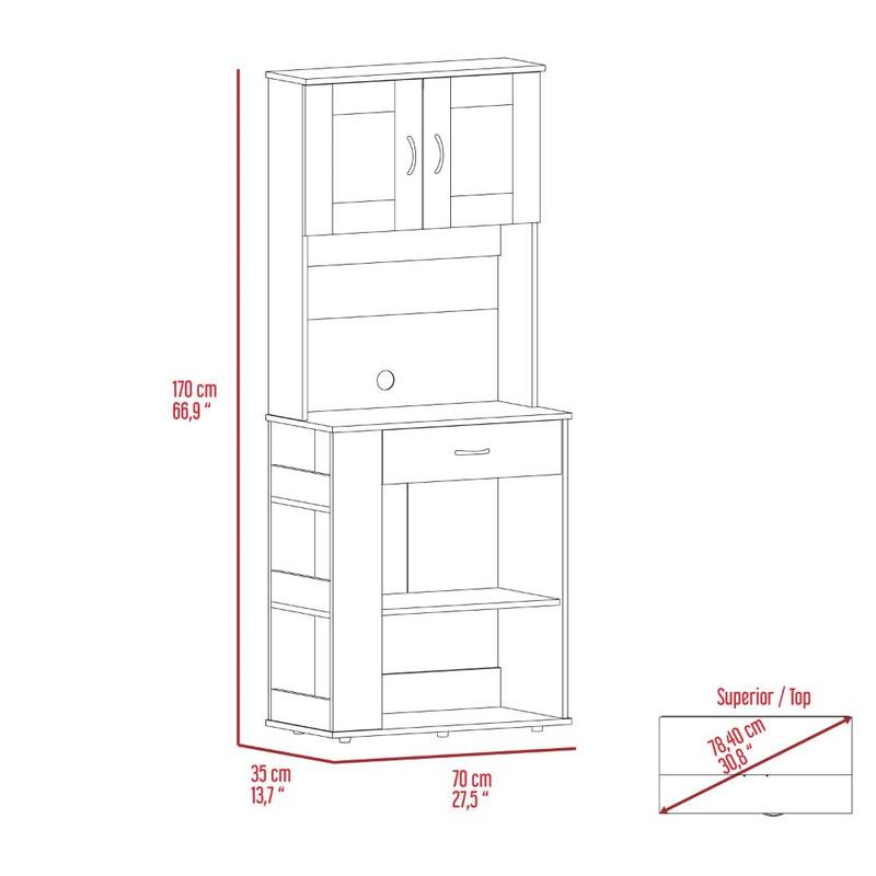 Selmer Pantry Cabinet with Drawer and 3-Doors