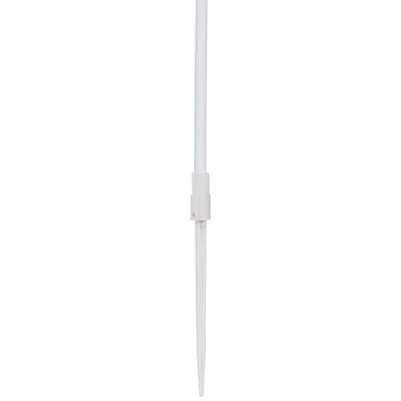 Lighted Holographic Santa Claus Christmas Pathway Markers - Clear - 5.5' White Wire - 3ct - Red