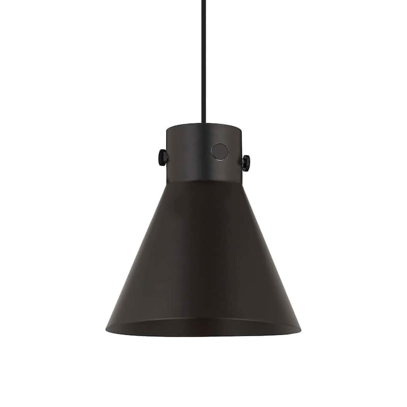Innovations Lighting 410-1PM-11-10 Newton Cone Pendant Newton Cone 10" - Matte Black / Matte Black