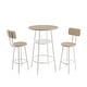 preview thumbnail 5 of 7, Bar table, equipped with 2 bar stools , with backrest and partition