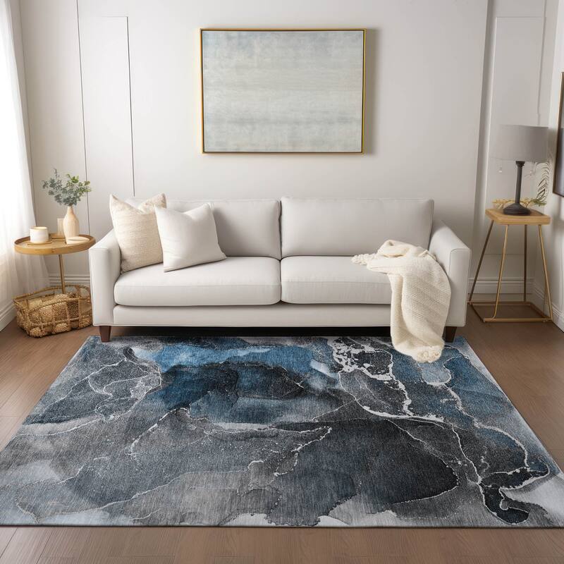 Bax Artistic Abstract Weather Resistant Modern Chic Outdoor Rug