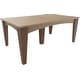 preview thumbnail 9 of 29, Poly Lumber Island Dining Table 44" x 72" - Weatherwood & Chestnut Brown