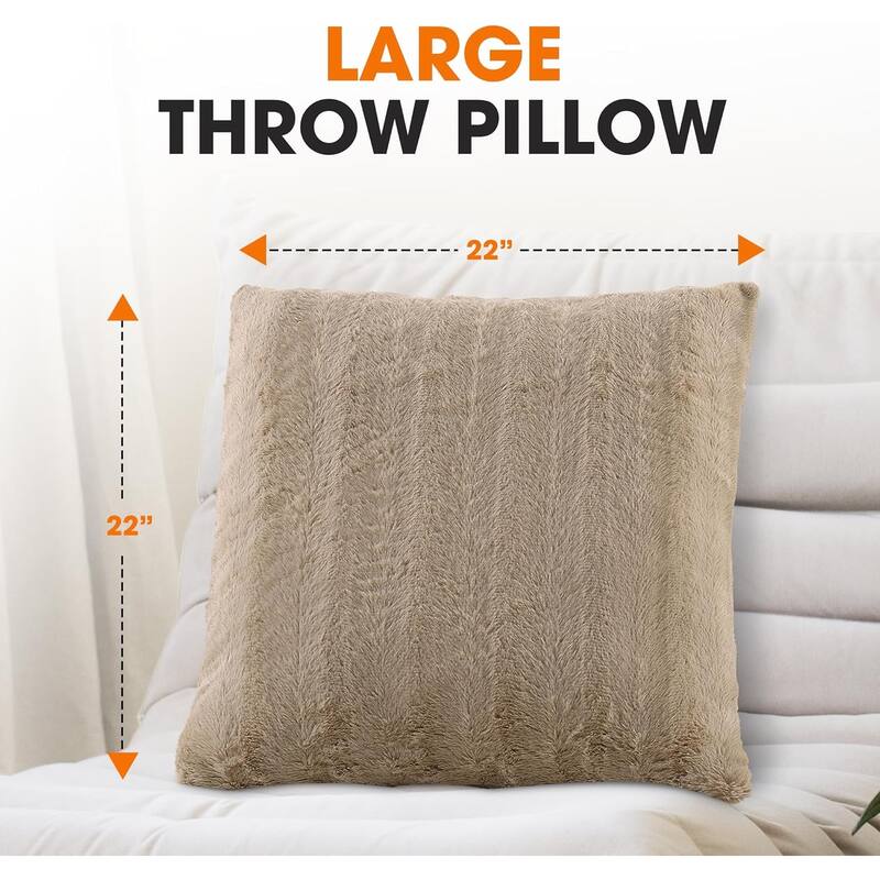Cheer Collection Decorative Throw Pillows for Couch & Bed (Set of 2)