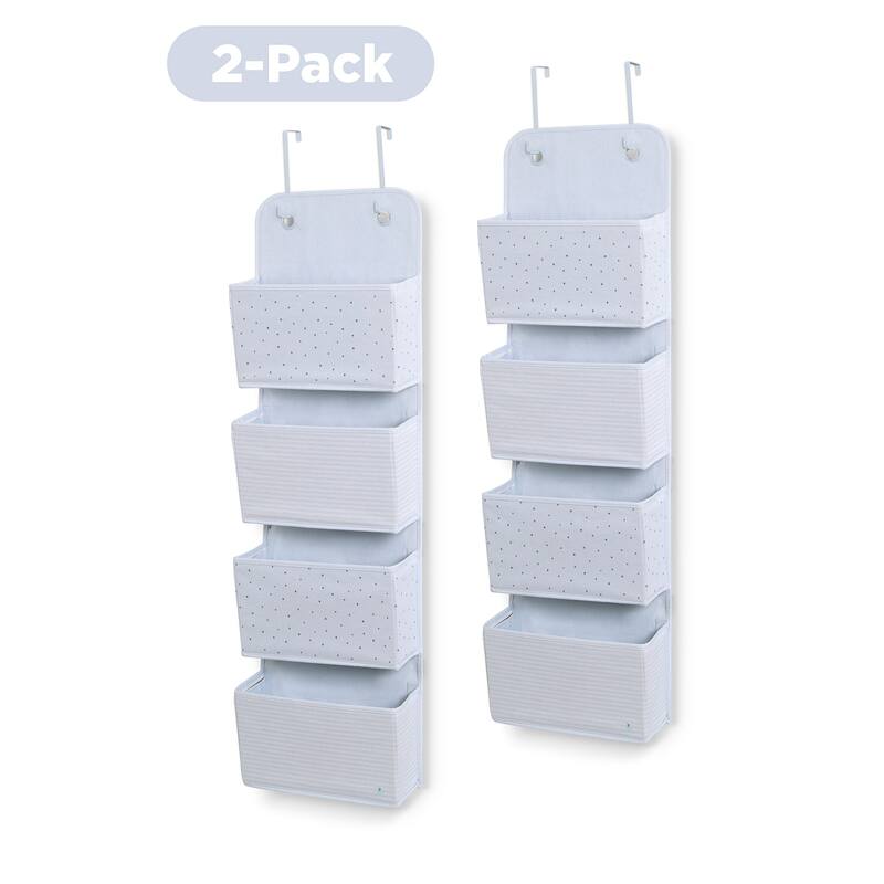 2-Pack Over the Door Storage Organizer with 4 Pockets