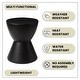 preview thumbnail 19 of 48, Loft 14" Modern MGO Side Table, Round Hourglass End Table, Indoor/Outdoor Accent Table for Patio