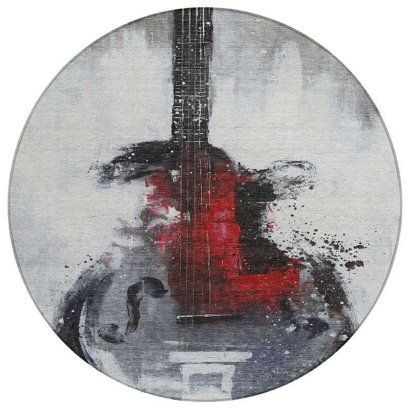 HomeRoots Abstract Transitional Rectangle Outdoor Rug