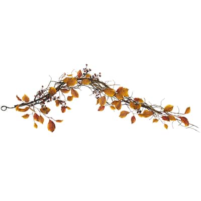 4' Fall Foliage, Berries and Twig Artificial Garland