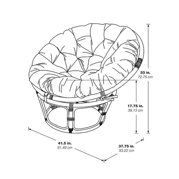 Dimensions Of A Papasan Chair