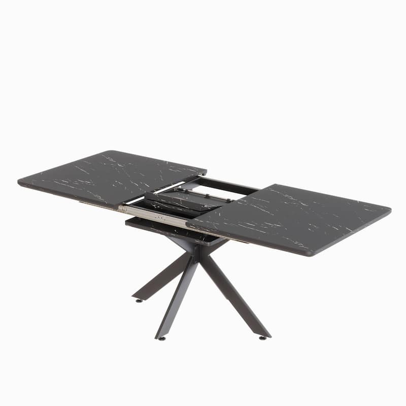 Extendable 78.15"Very large Grey Dining Table