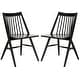 preview thumbnail 9 of 16, SAFAVIEH Dining 19 inch Wren Black Spindle Dining Chair (Set of 2)