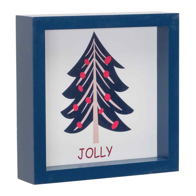 Pine Tree Christmas Wall Signs - 6" - Set of 6