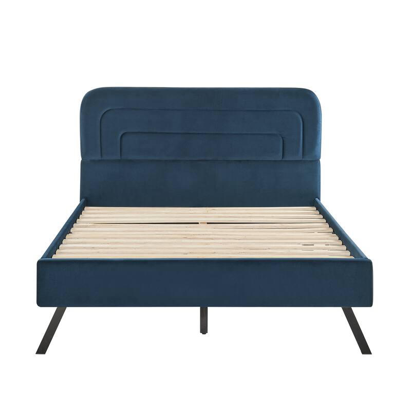 Studio Living Ashton Full Upholstered Bed in Velvet Fabric