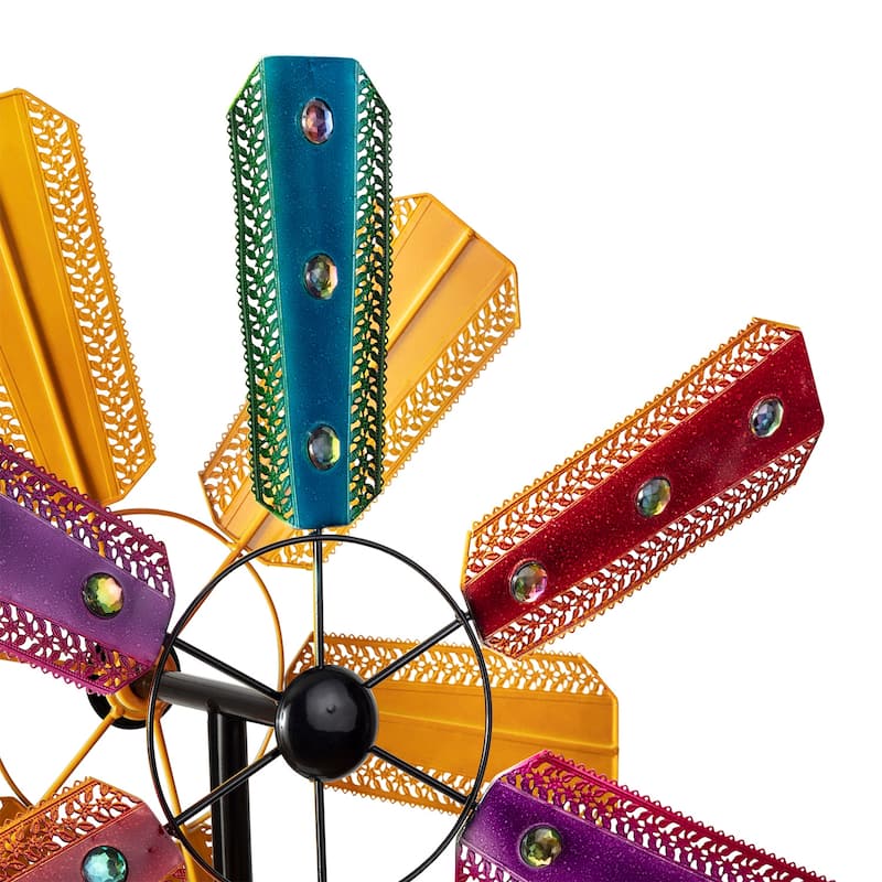 Alpine Corporation Outdoor Wind Spinner Stake Yard Decoration
