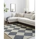 preview thumbnail 7 of 19, Wilfredo Transitional Checkered Jute Area Rug Navy Blue - 2' 6" x 8'
