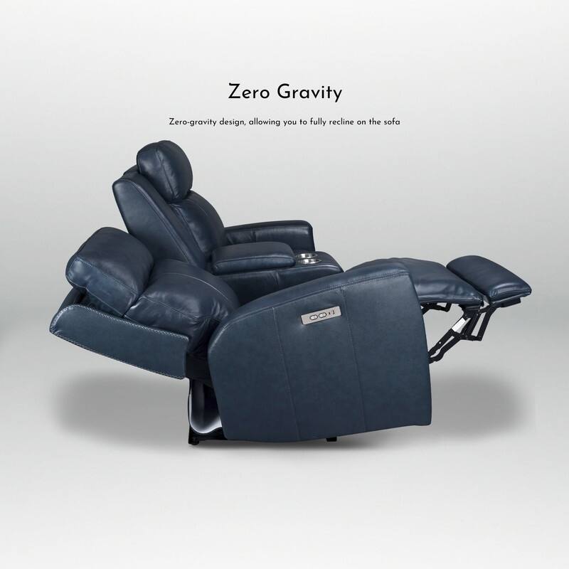 71.5'' Leather Zero Gravity Power Recliner Loveseat Sofa with Power Headrest, USB&USB-C Port